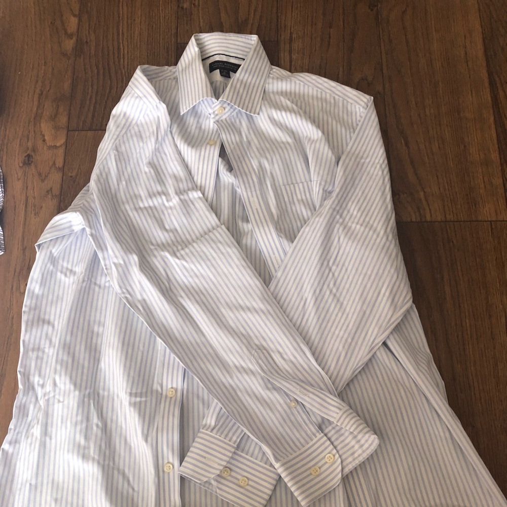 Blue striped button up